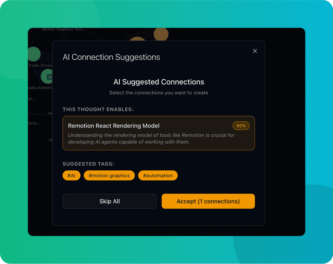 AI suggests connections between your thoughts automatically